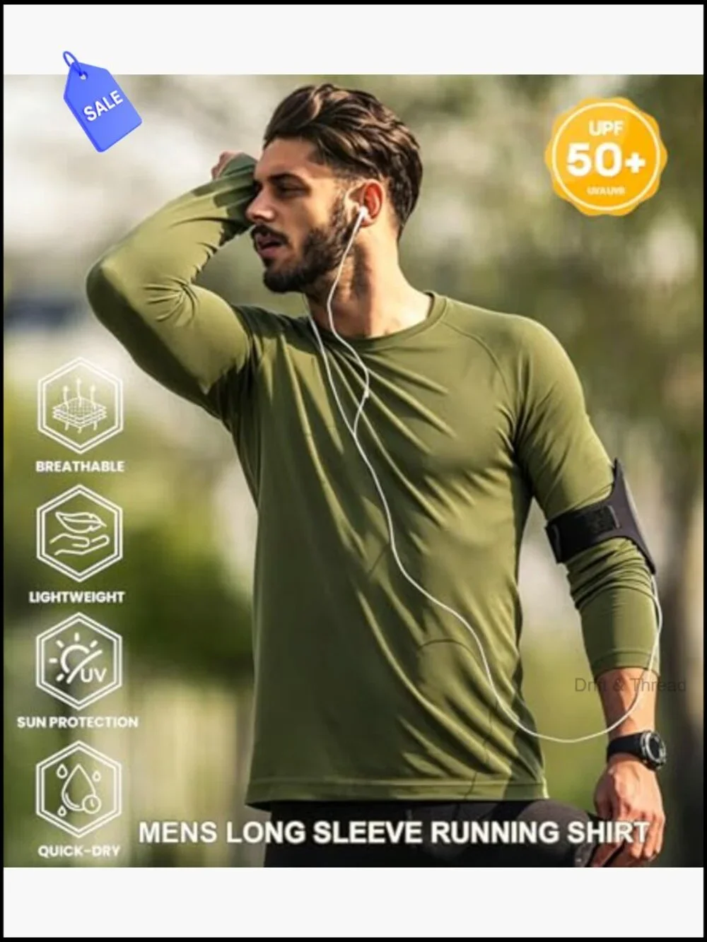 3 Pack Long Sleeve UPF 50+ Sun Protection Rash Guard Tees Men Hiking Running
